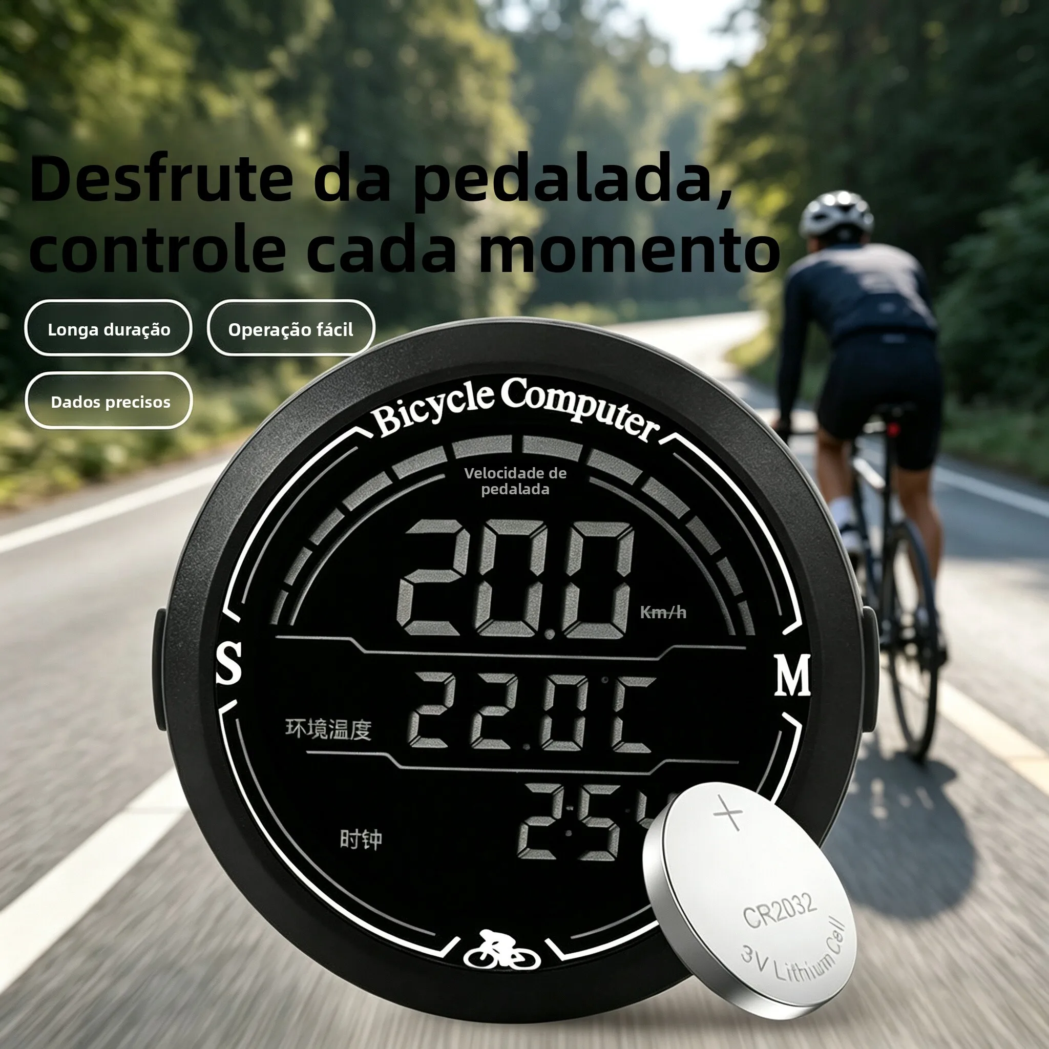 スマート防水サイクリングオドメーターマウンテンロードバイクスピードメーター長時間耐久ナイトライトスピードメーター自転車アクセサリー