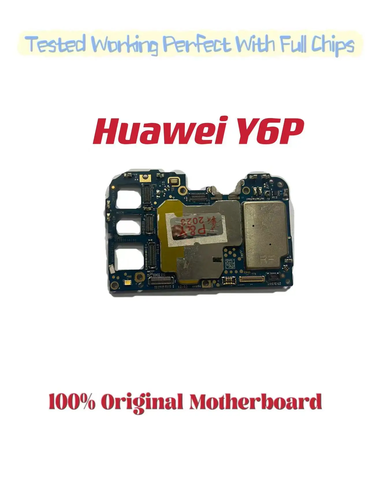 

Original Unlocked Main Board for Huawei Y6p, Mainboard, Motherboard with Chips Circuits, Flex Cable