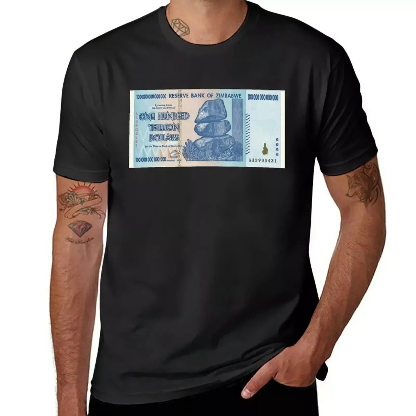 Zimbabwe $100 Trillion Dollars T-Shirt anime sweat animal prinfor boys mens cotton t shirts