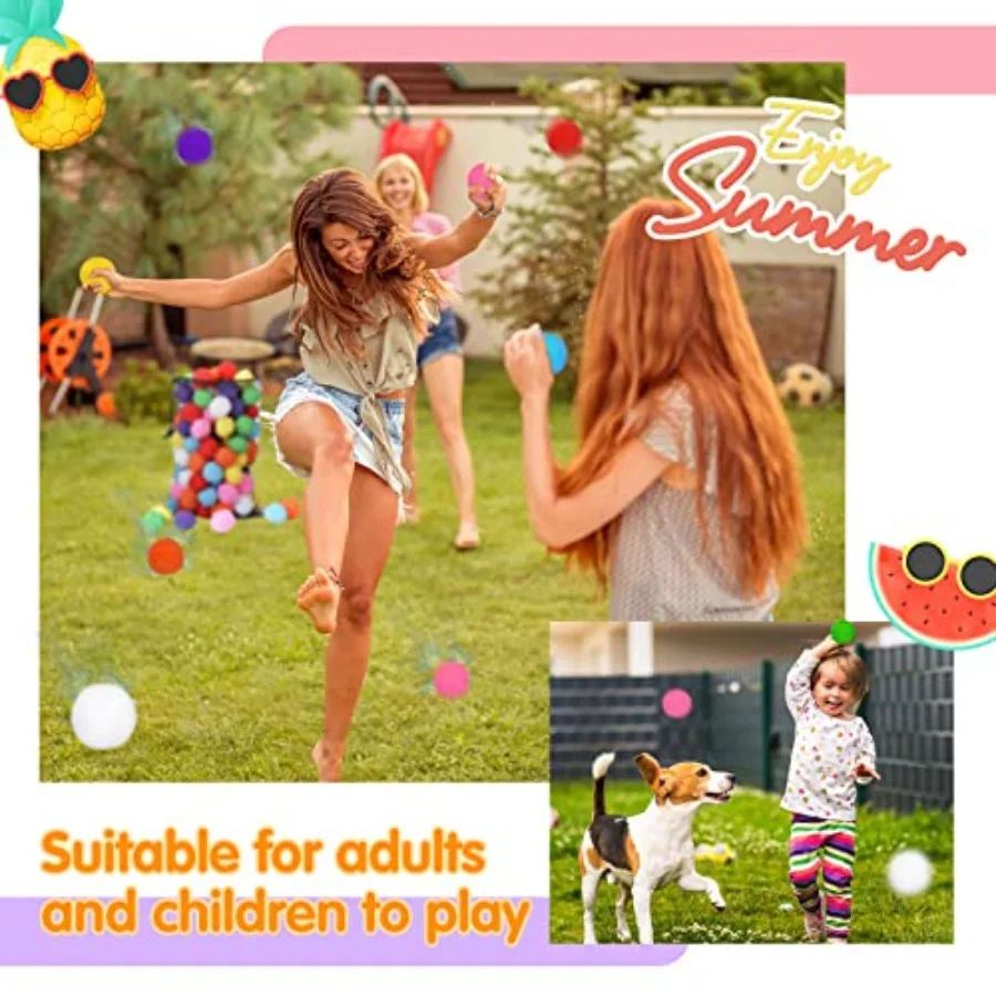 Pcs Reusable Water Balloons Water Balls Games with 2 Mesh Bag Summer Outside Toys for Outdoor Fun Game Play