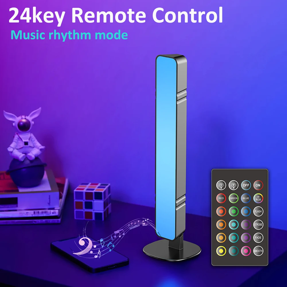 Barra de luz Led Rgb dinámica con Control remoto para juegos, retroiluminación de Tv, Monitor de habitación de Pc, escritorio, alimentado por USB, ambiente, sincronización de música