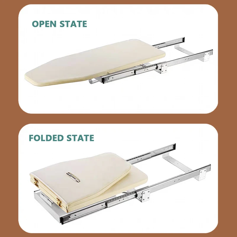 Cloakroom home folding wardrobe ironing board hidden ironing board electric iron stand push-pull damping ironing