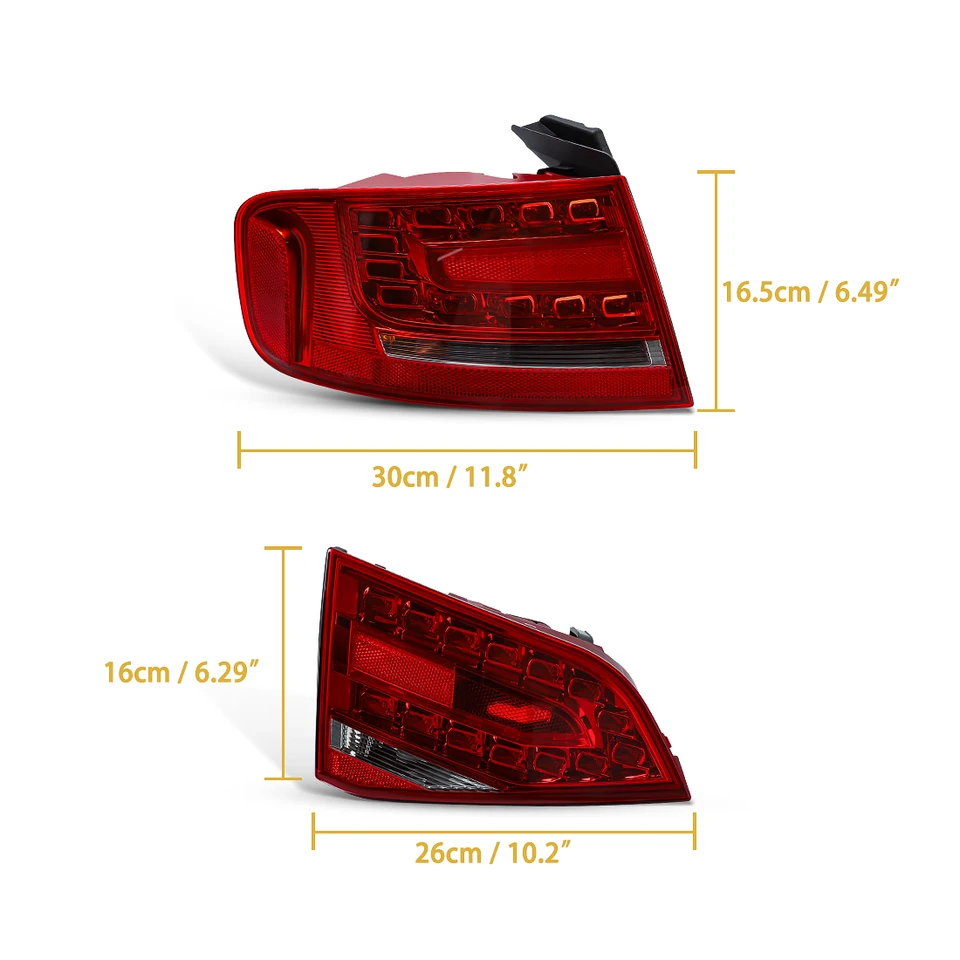 アウディA4 B8 2008 2009 2010-2012用リアターンシグナルランプ LED