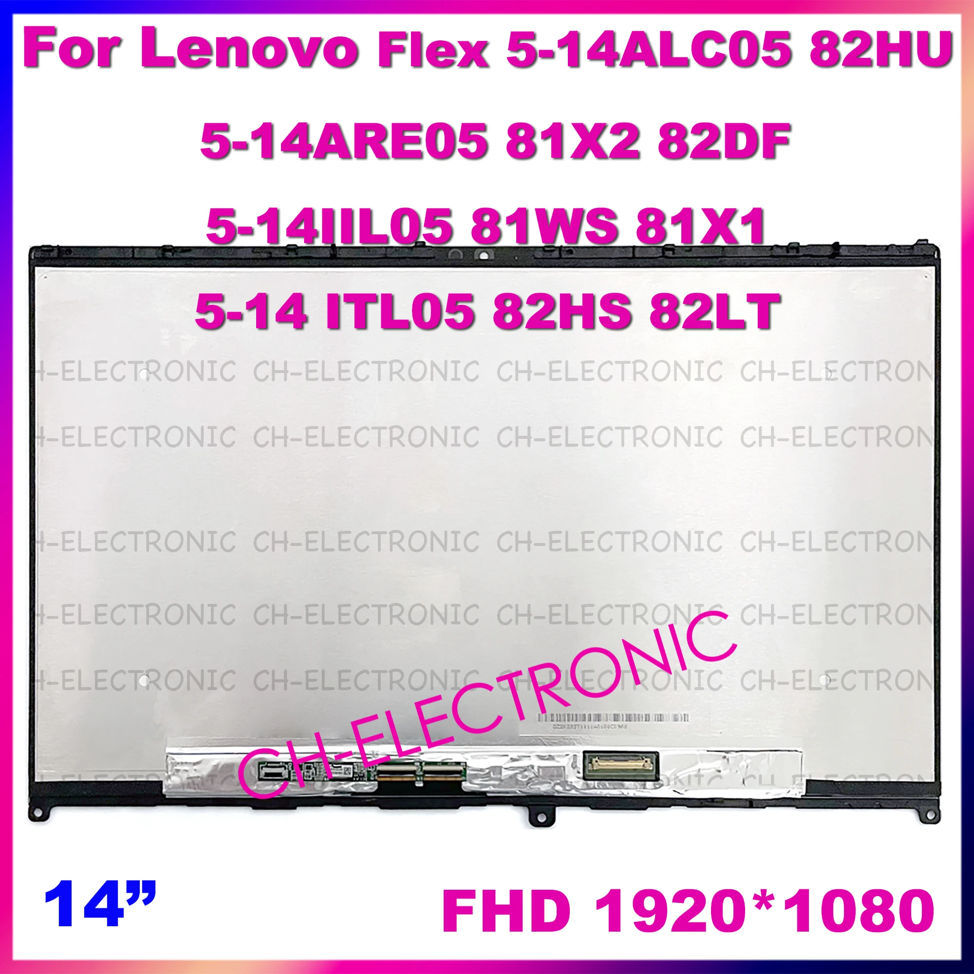 

For Lenovo Ideapad Flex 5 14IIL05 14ITL05 14ARE05 ALC05 14-Inches Laptop LCD Screen Display FHD Panel Touch Digitizer Assembly