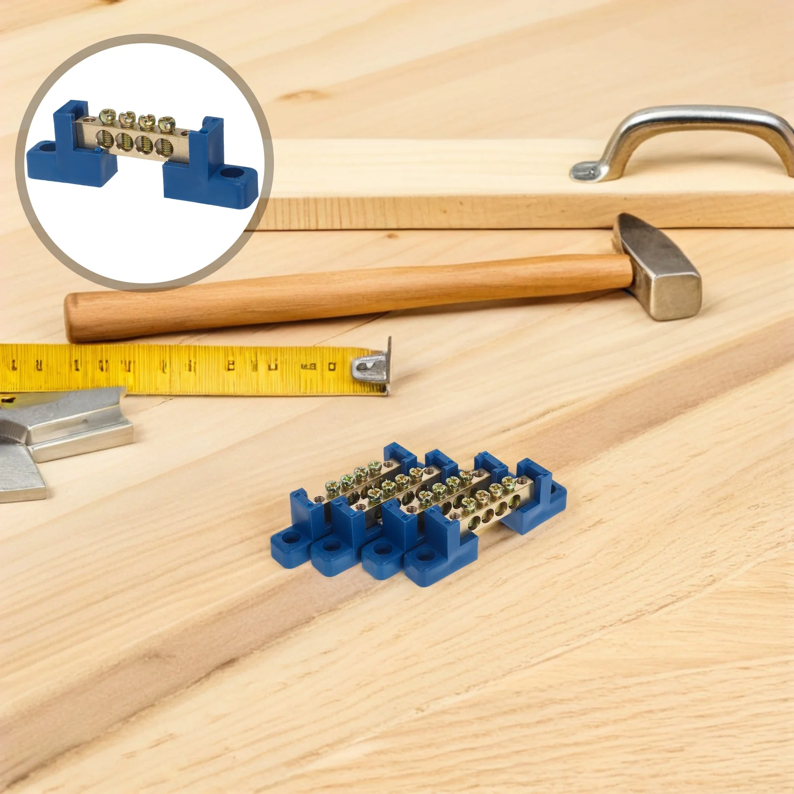 4 Pcs Type Wiring Ground Block Kit Distribution Bar Ground Strip Terminal Screw Terminal Block