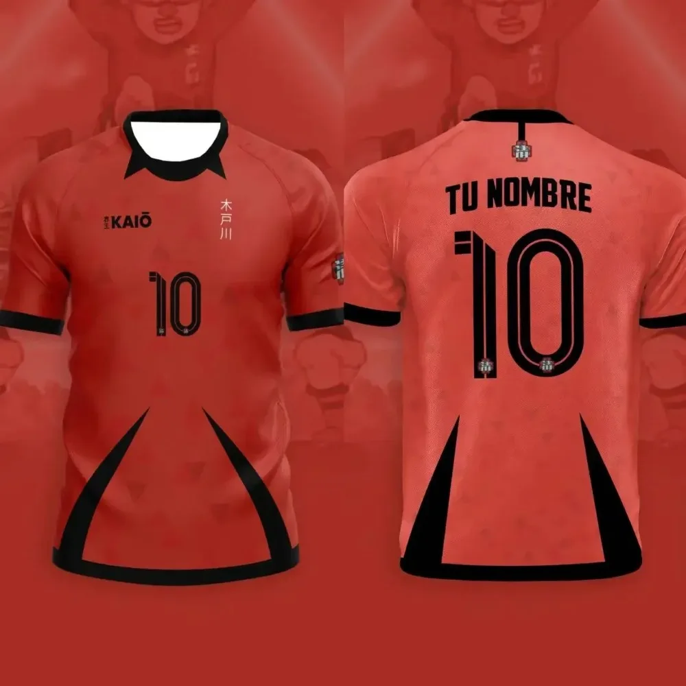 اليابان كرة القدم أنيمي الرجال تي شيرت جيرسي Inazuma أحد عشر كايو بنين بنات ملابس رياضية عادية التجفيف السريع المتضخم التدريب اليومي