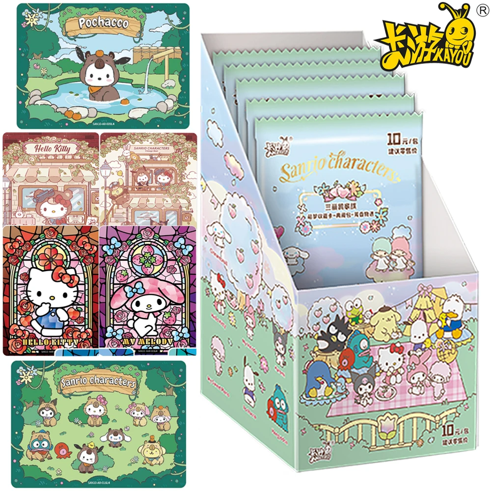 

KAYOU оригинальная коллекционная карта Sanrio, детская любимая мультяшная звезда Cinnamoroll Pom Pom Purin, креативная карта Hello Kitty, подарок