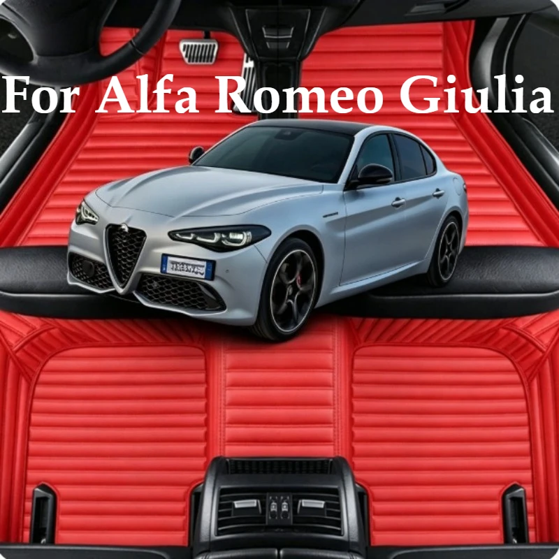 Alfombrillas personalizadas OMANE para Alfa Romeo Giulia, alfombras para coche, accesorios para coche