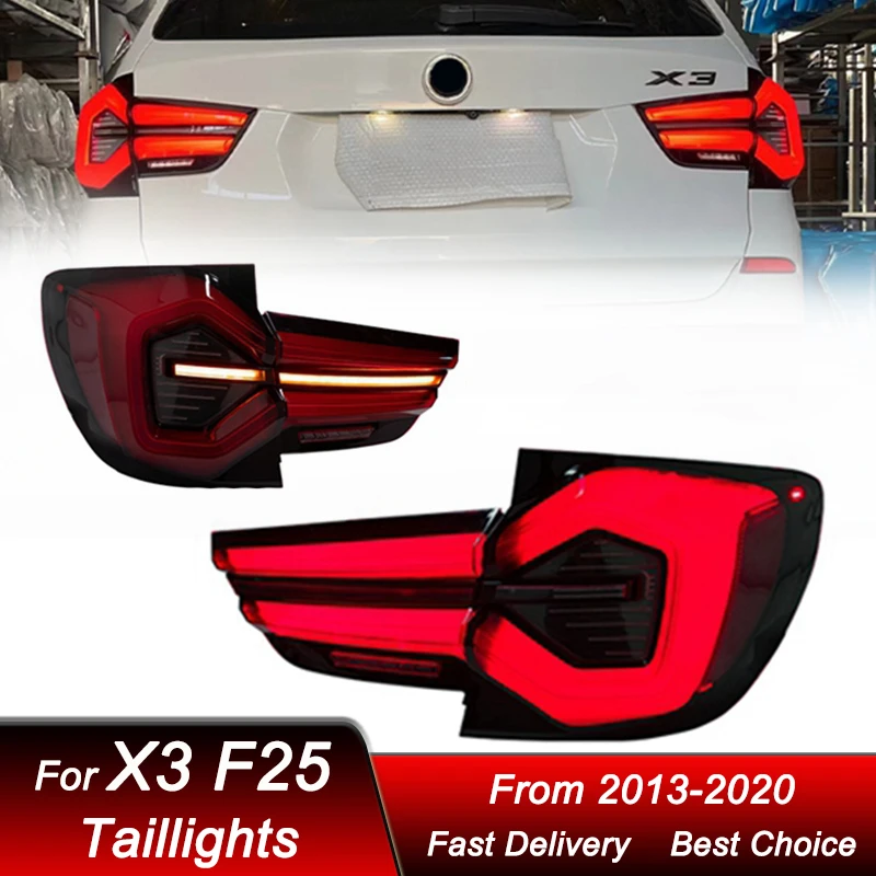 

Поп-стайлинг автомобиля Задние фонари для BMW X3 F25 2010-2017 Новый стиль Полный светодиодный задний фонарь Динамический указатель поворота Задний фонарь в сборе