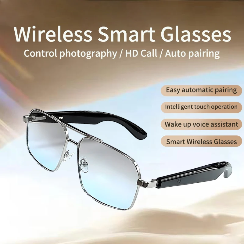 

LIGE New Smart Sunglasses Glasses Bluetooth Call Outdoor Sport Headphones Waterproof Anti-UV Music Eyeglasses For Men Women 2026