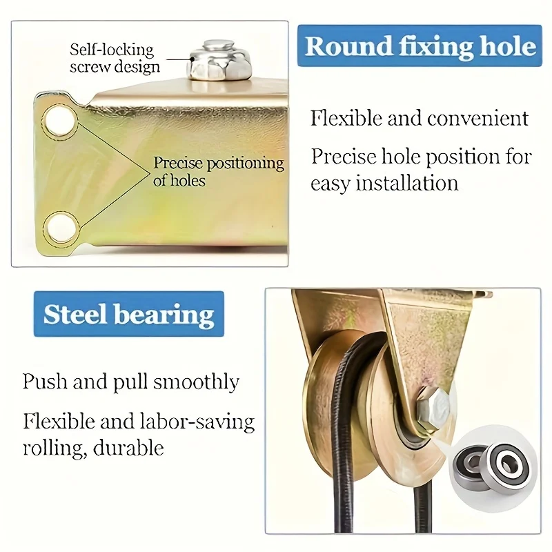 2Pcs V-Förmigen Schiene Pulley Rillen Roller Für Schiebetür 32mm V-Förmigen Guide Drähte Kabel track Pulley Traktion Rad Hardware