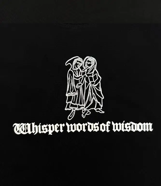 New Men Number Nine AW02 Whisper Words of Wisdom T Shirts T-Shirt Hip Hop Skateboard Street Cotton T-Shirts Tee Top Opium E160