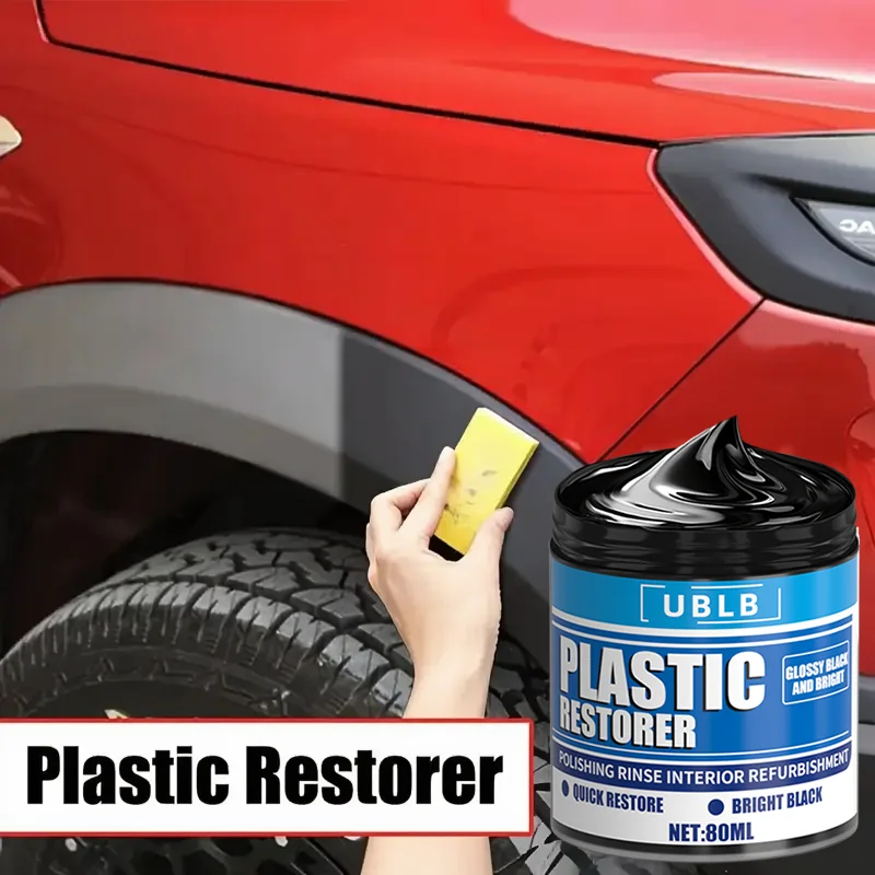 

80 мл новый восстанавливающий крем для пластика — универсальный черный лак, глубокое увлажнение, восстановление царапин, усиление блеска для автомобильных накладок