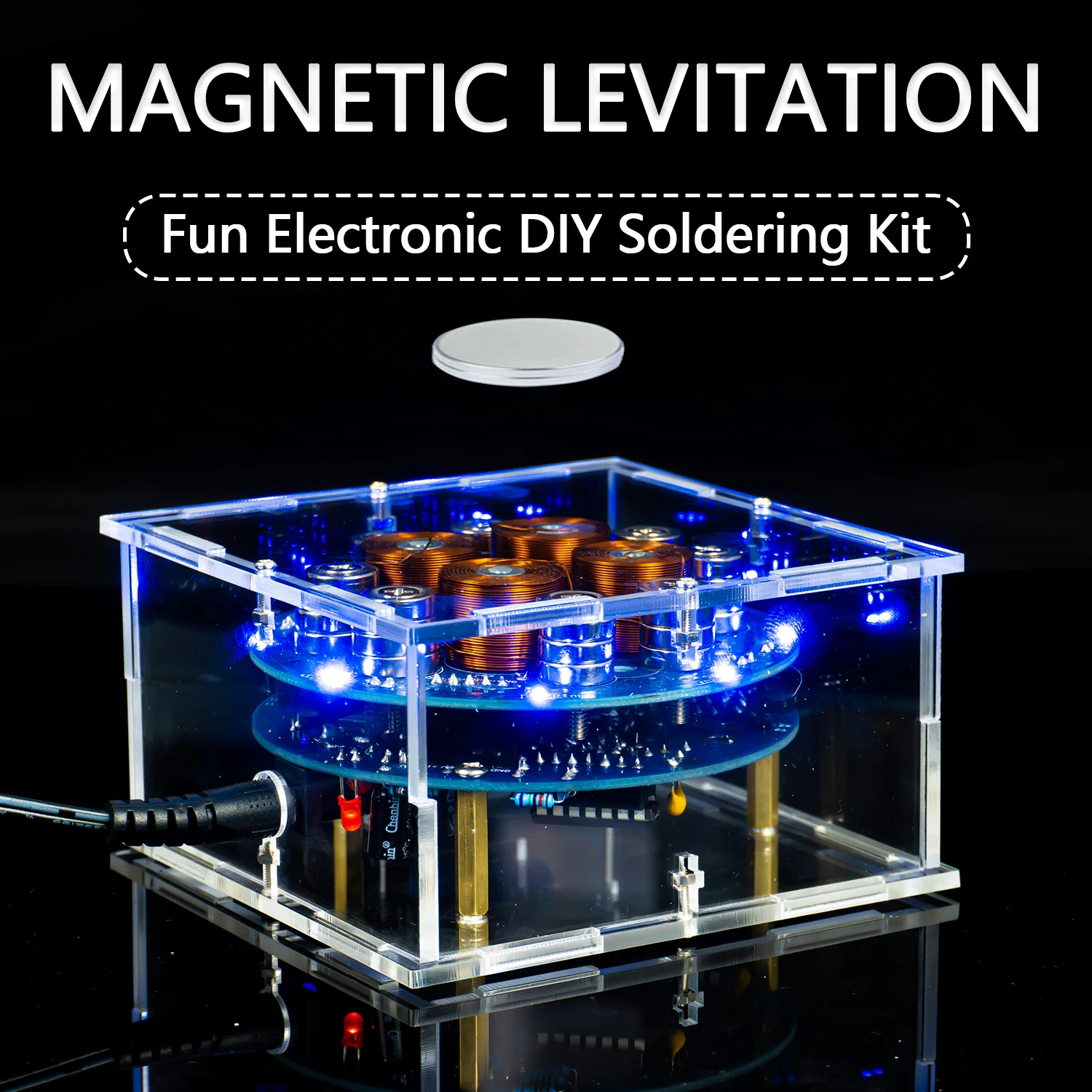 Magnetic Levitation DIY Electronic Small Fabrication Experiment Coil Push-Down Module Circuit Board Fabrication Welding Kit
