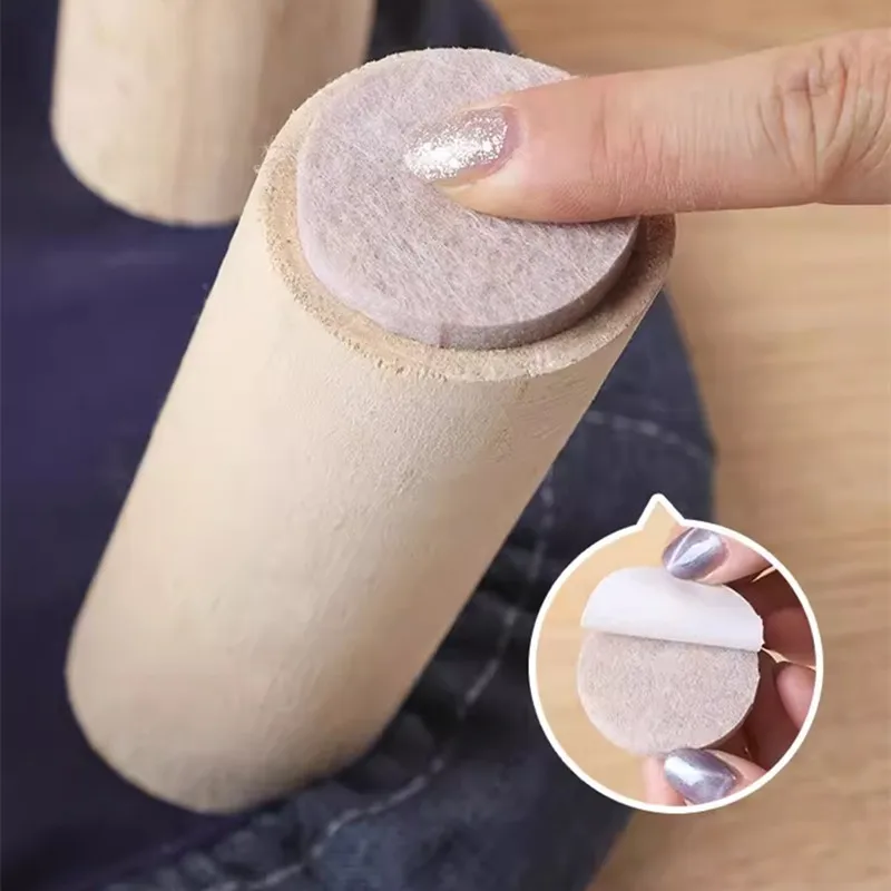 New Thick Felt Chair Leg Pads Round Square Floor Protector Self Adhesive Furniture Table Legs Pad Bumper Anti Slip Furniture Mat