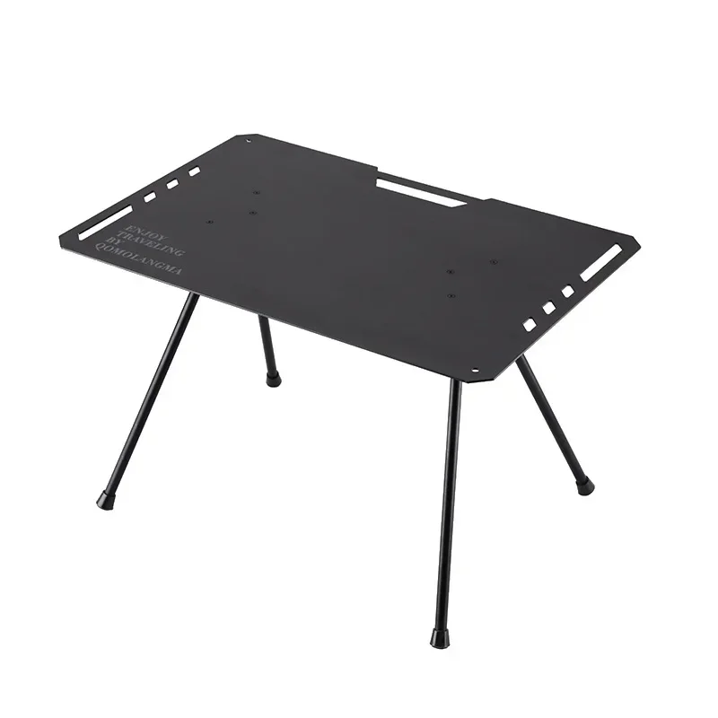 

Camping Aluminum Alloy Lightweight Outdoor Tactical Folding Table With Light Bar Barbecue Picnic Table New