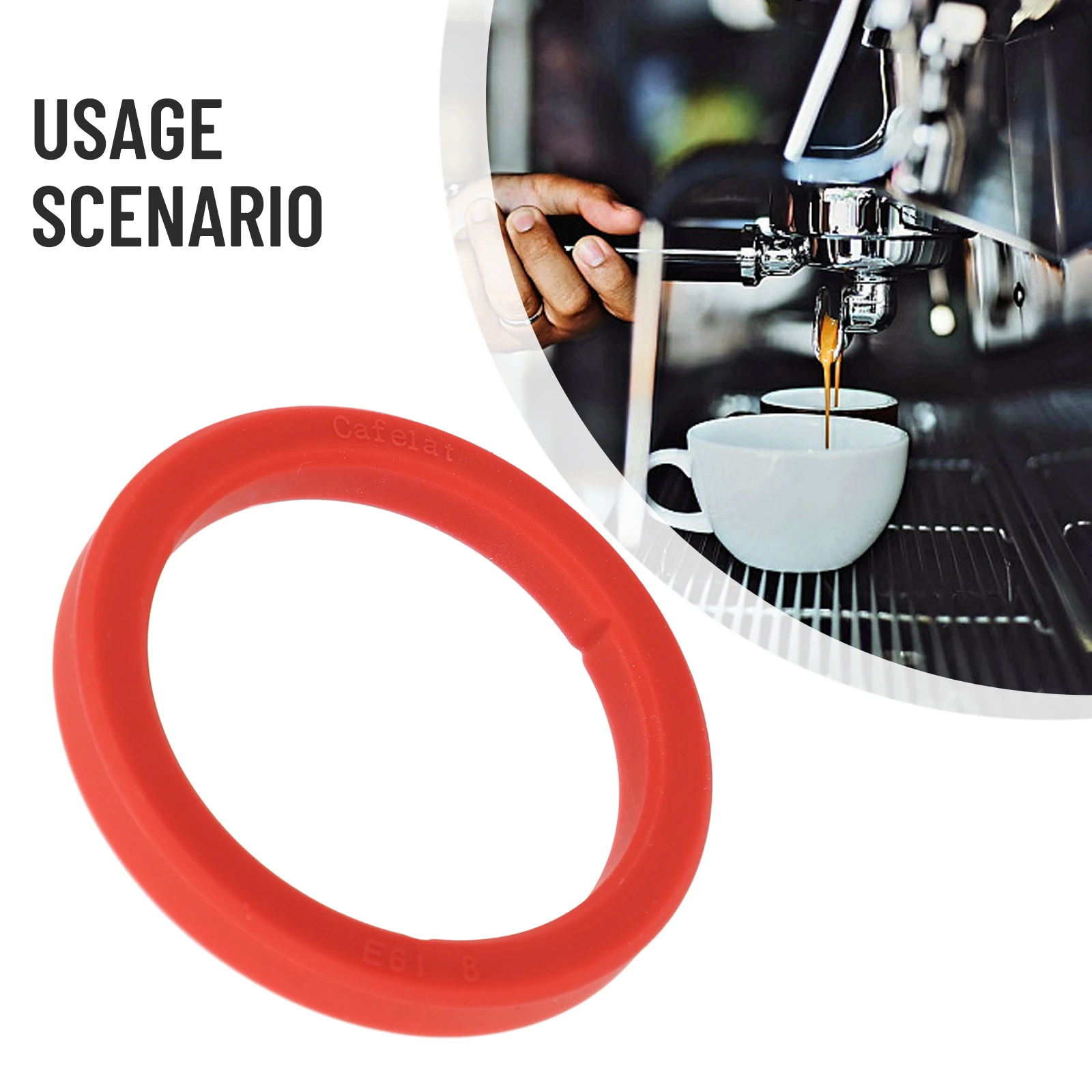 1pc For Cafelat E61 Silicone Group Head Gasket Seal Espresso Coffee Machine 8mm Home Kitchen Tools Accessories