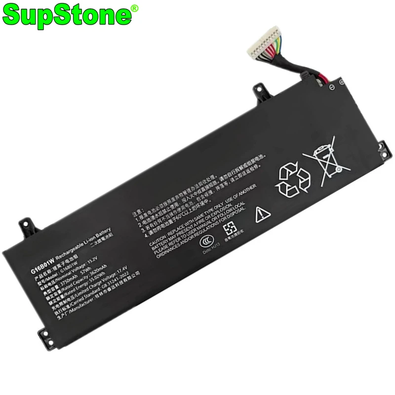 G16B01W Laptop Battery For Xiaomi Redmi G 16.1 Gaming XMG2003-AJ/AL/AB RMG2104-AJ RMG2212-AI/AD TM2101 RMB2103-AB 4ICP4/63/92