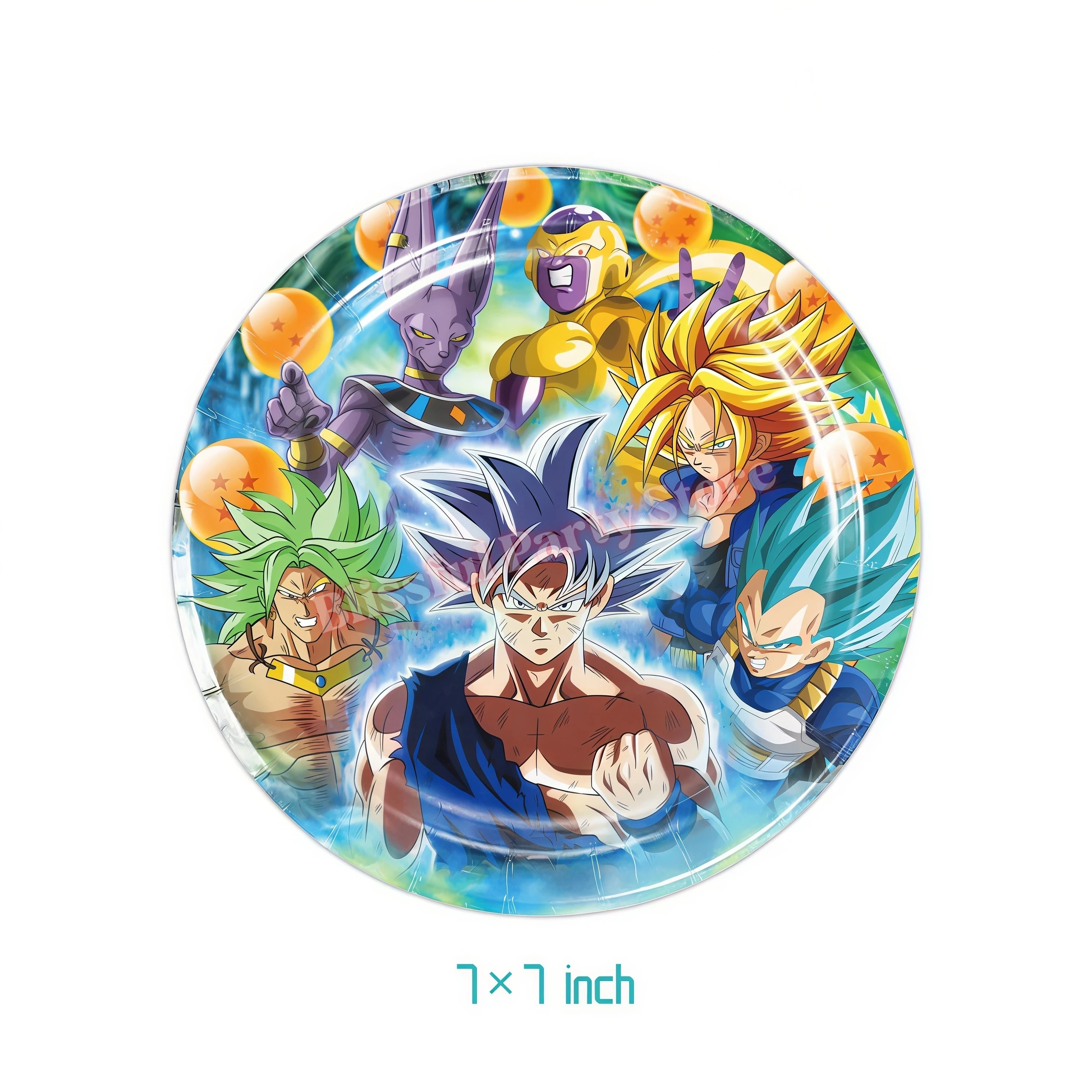 Dragon Ball Themen-Geburtstagsdekoration Partyzubehör Goku Teller Ballons für Kinderparty-Accessoires Babyparty-Gastgeschenke – Detail 8