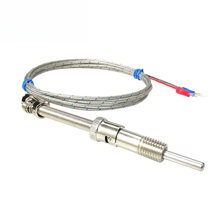 KJ E PT100 compatibele Compression Spring Bayonet RTD Temperature Sensor