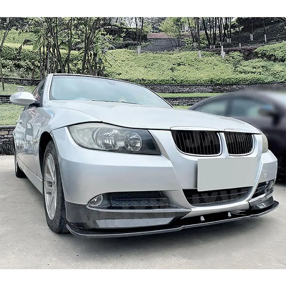 ABS الجبهة حافة مصد السيارة مع الخائن لسيارات BMW 3 Series E90 320i 325i القياسية 2005-2008 المصد الأمامي اللوحات المئزر اكسسوارات السيارات #5