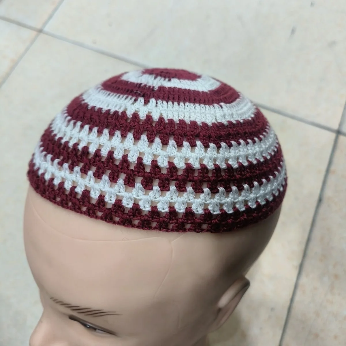 Muslim Caps For Children Men Clothing Skull Prayer Hat  Knitted Mesh Kufi Kippah Islamic Saudi Arabia Jewish Summer 0799 view 5