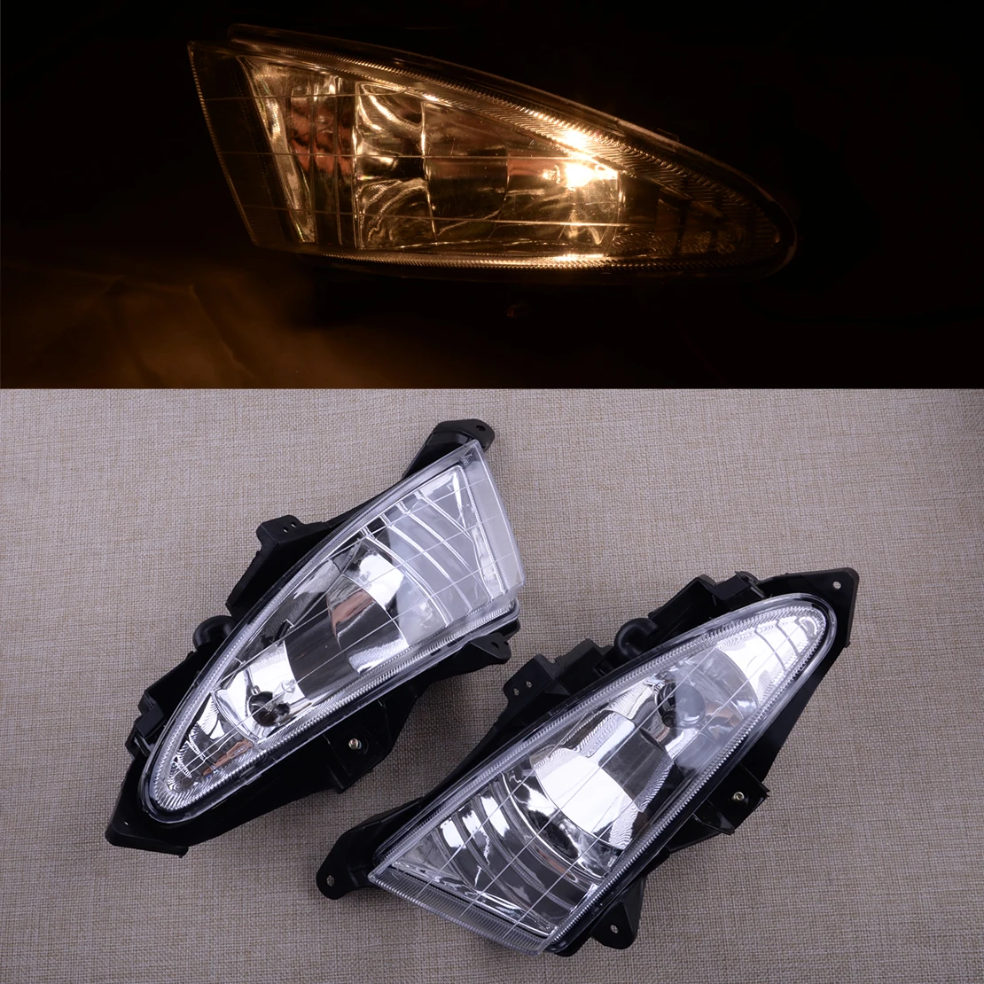 New 1 Pair Car Front Fog Light Driving Lamps Assembly DRL 922012H000 Fit For Hyundai Elantra 2007 2008 2009 2010 2011 922022H000