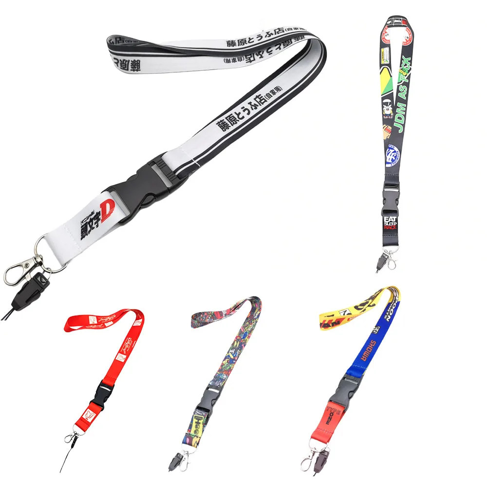 

НОВЫЙ ремешок в стиле JDM, брелок для работы, идентификационная карта, брелок для сотового телефона, шейный ремешок NOS, первоначальный D, брелок для ключей, мотоциклетные автоаксессуары