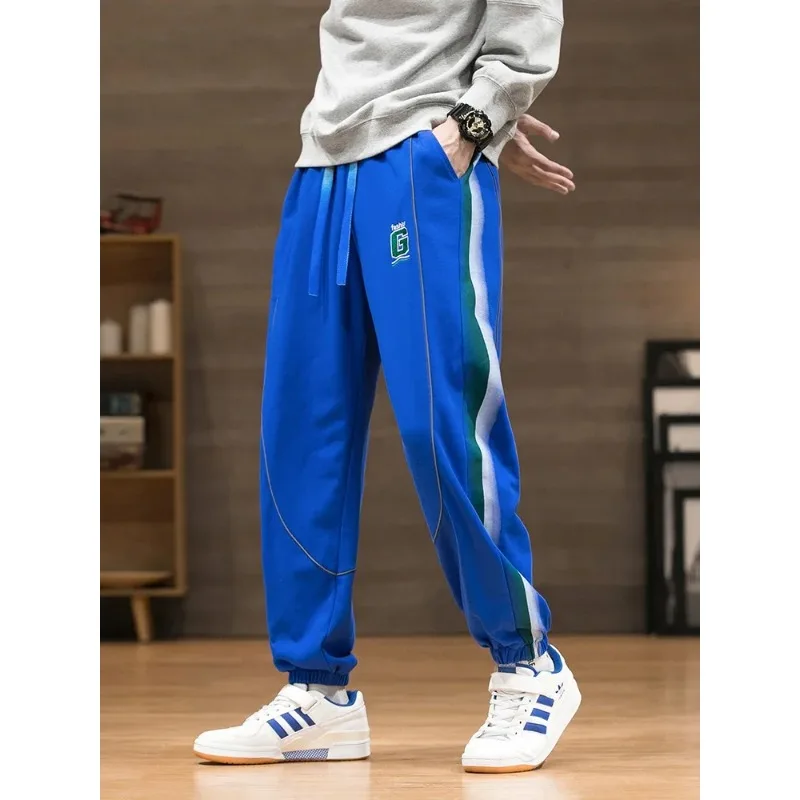 

2024 New Men's Jogging Sports Pants Plus Size Street Clothing Fashion Letter Embroidered Cotton Casual Sports Loose Pants