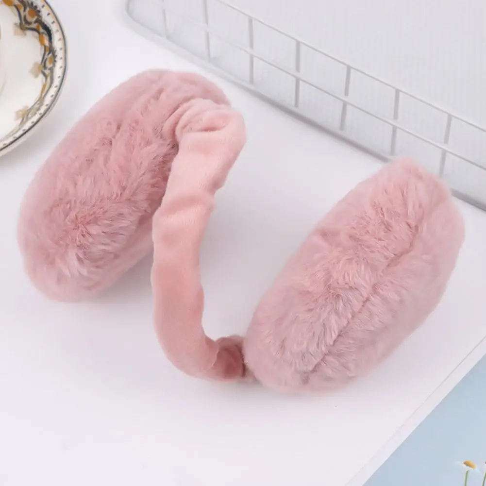 Soft Plush Ear Warmer Folding Warm Earmuffs Solid Color Folding Earflap Winter Warm Comfortable Anti Freezing Ear Muffs