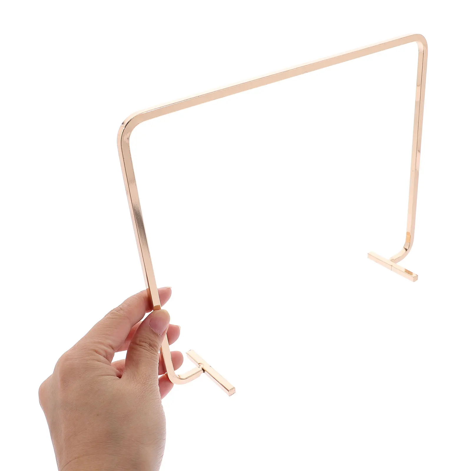 Desk Calendar Stand Mini Easel Display Beech Frame Iron Spacesaving Design Longlasting Metal Stability Flip Bracket Holder