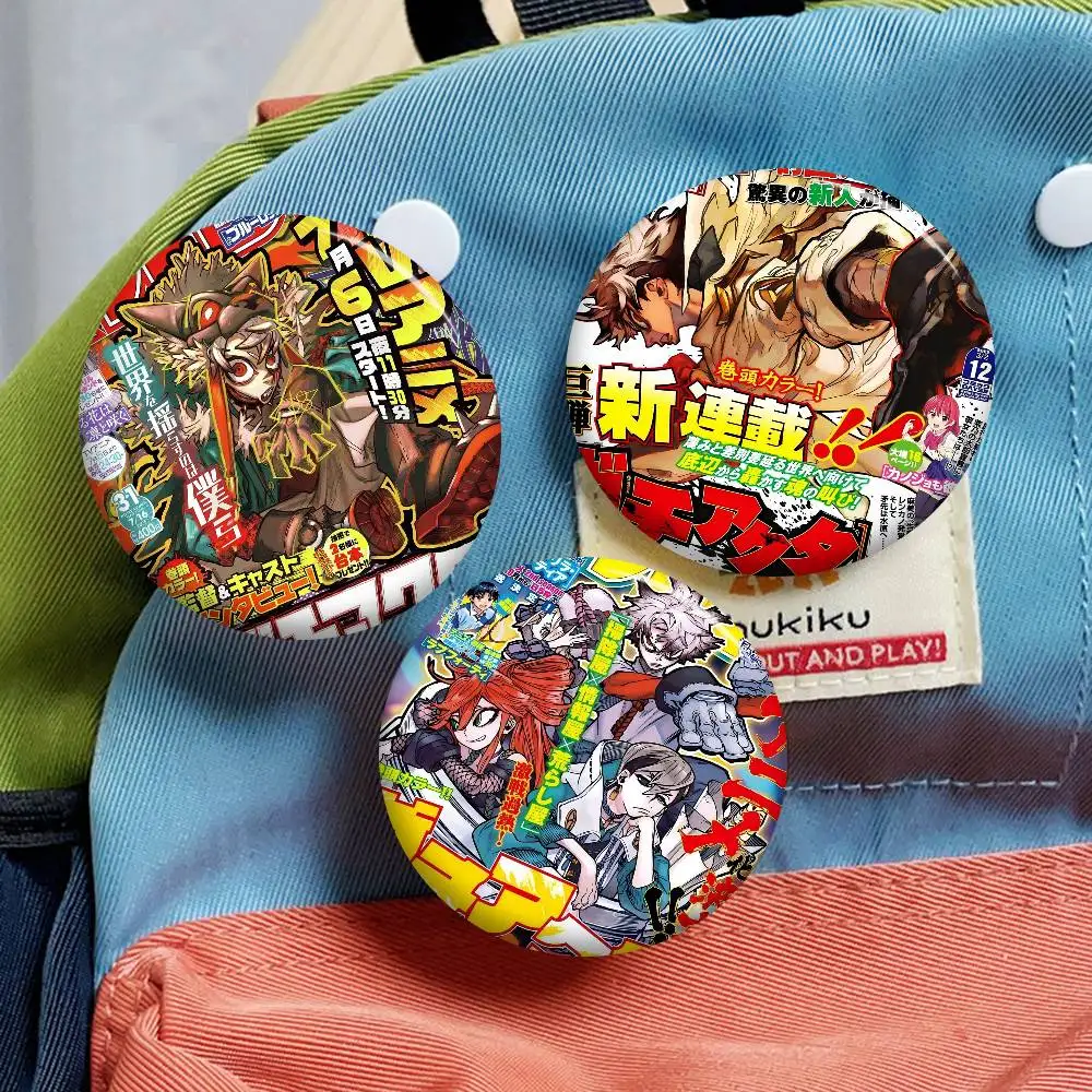 Japanese Anime G-Gachiakuta 32/44/58MM Customizable Button Pins Cute Funny Creative Badge Jewelry Decor Gifts For Friends