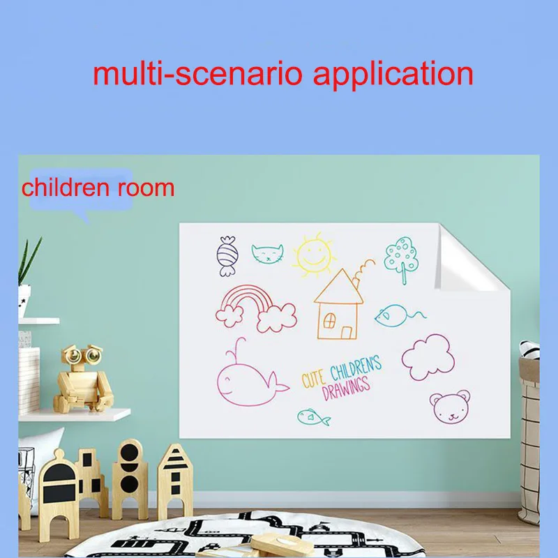 Electrostatic Wall Stickers for Children Removable and Non-invasive Graffiti Painting Board Hanging-on Wall Sticker 60x1000cm