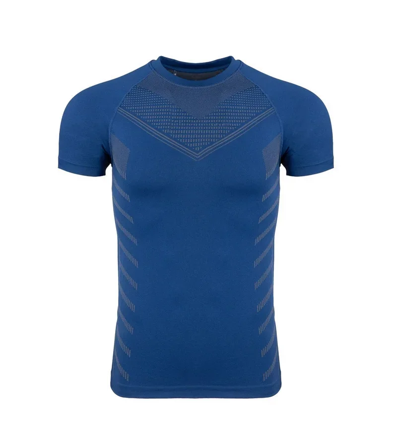 Schnelltrocknendes Fitness-Kurzarmshirt für Herren, Sommer-Lauf-Sport-Kompressionsshirt, atmungsaktiv und elastisch – Detail 11