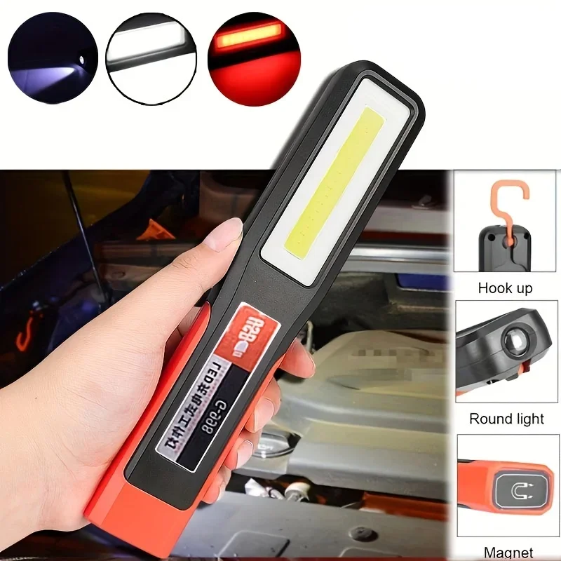 COB Work Light LED Repairing Light USB Rechargeable Flashlight Hanging Magnetic Camping Lights Car Repairing Outdoor Torch