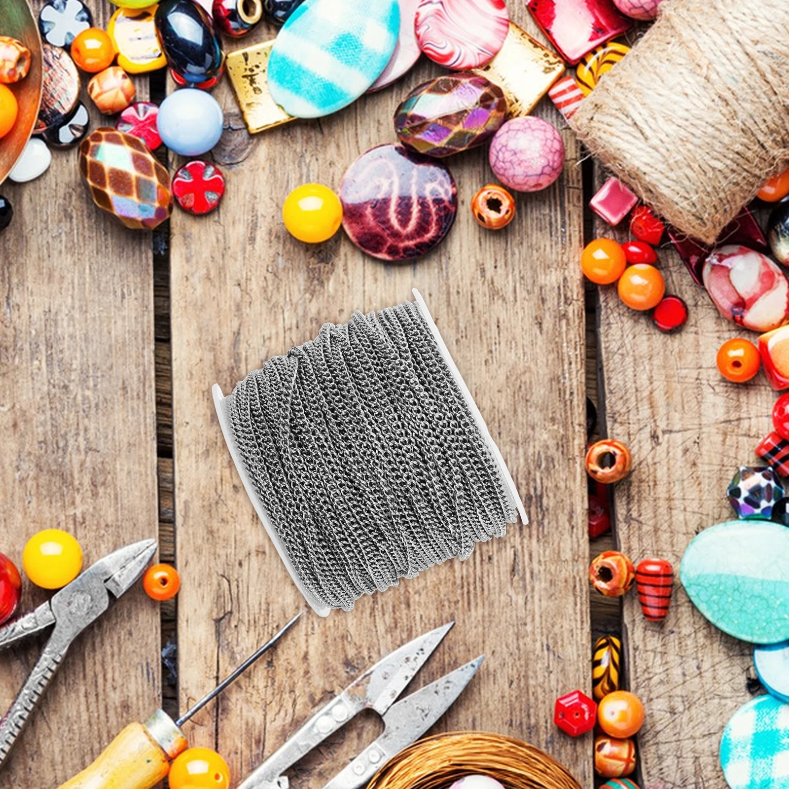 

Stainless Steel Unwelded Twisted Curb Link Cable For Jewelry Making Necklace Bracelet Earrings Beading Projects Lightweight