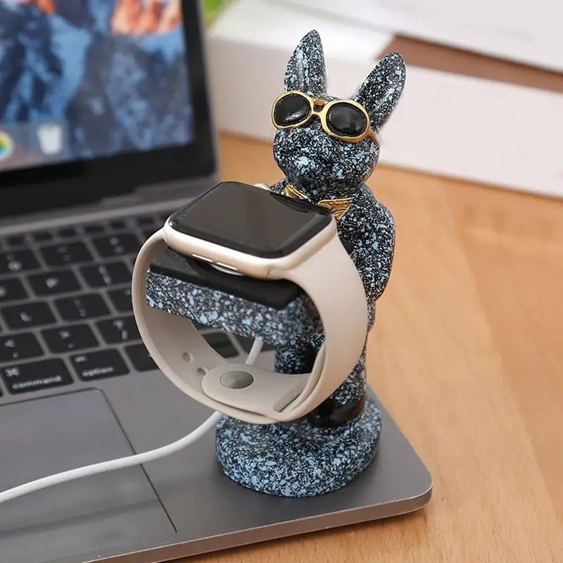 حامل ساعة كلب لطيف ، قاعدة شحن iWatch ، متوافقة مع سلسلة ساعات Apple Ultra 2 9 8 SE2 7 6 SE 5 4 3 و 1