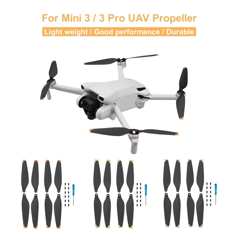 

8Pcs/set DJI Mini 3 Blade Mini 3Pro Propellers Lower Noise Reduction Quick Propeller Blade Replacement Drone Accessories