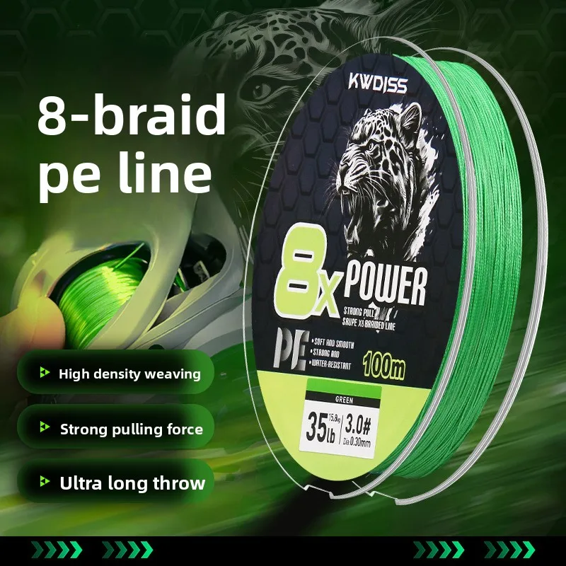 

X8 Long Casting Lure PE Line-Dyneema Fishing Line, Ultra-Smooth for Far Casting, Super Strong Tensile Strength Ideal for Lure