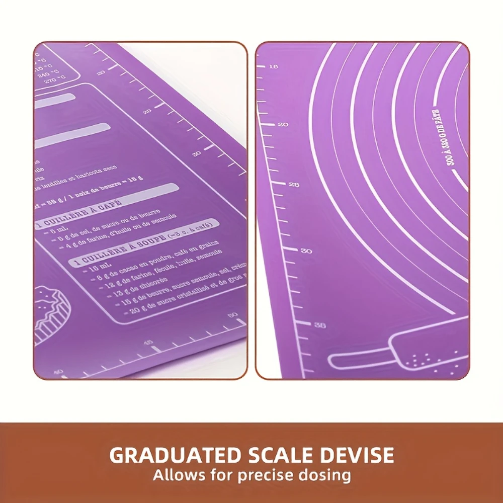 Extra Large Kneading Mat with Measurement Guide Non-Stick Heat Resistant Dough Mat Non-Slip Work Surface Suitable for Dumplings