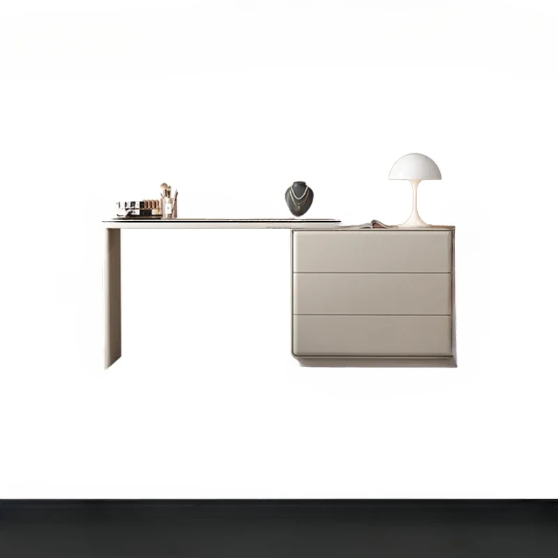 

LDDresser Chest of Drawers Integrated Bed Front Cabinet Modern Minimalist Italian Light Luxury Water-Based Paint Makeup Table