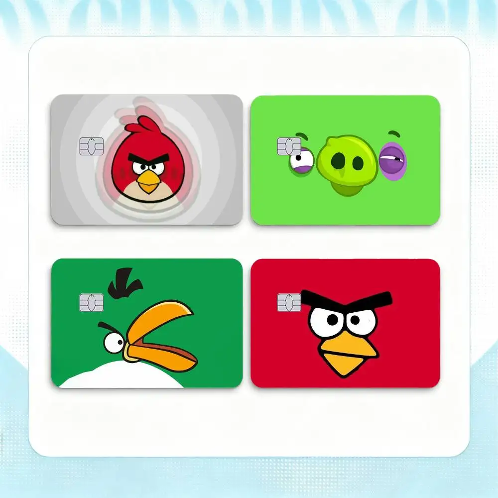 B-BIRD Game A-Angry-y B-Birds  Credit Card HD Stickers Small Chip Waterproof Sticker Game Card Decal Gift