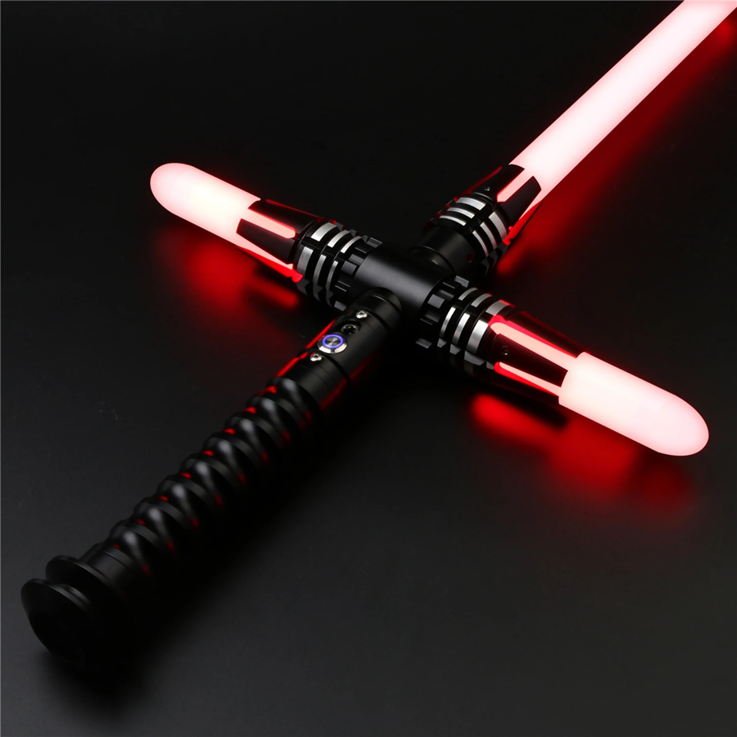 TXQSABER-sable de luz cruzado RGB Pixel, espada láser de duelo pesado, mango de Metal oscilante suave, sable de luz para Cosplay, 12 colores, foc dueling