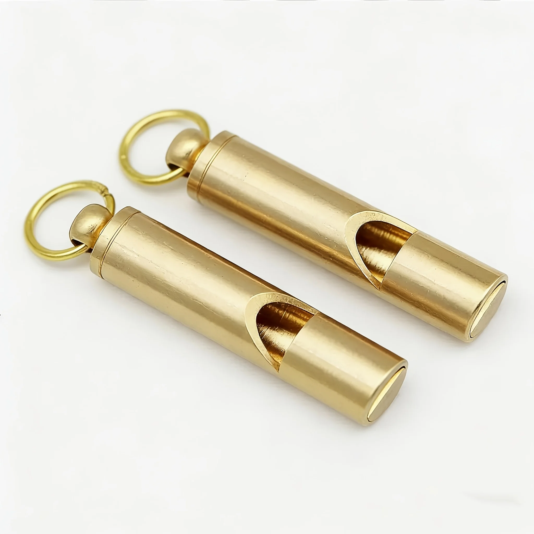 2pcs Whistle with Key Chain Survival Whistle Outdoor Camping Training Whistle Key Chain Pendant Whistle