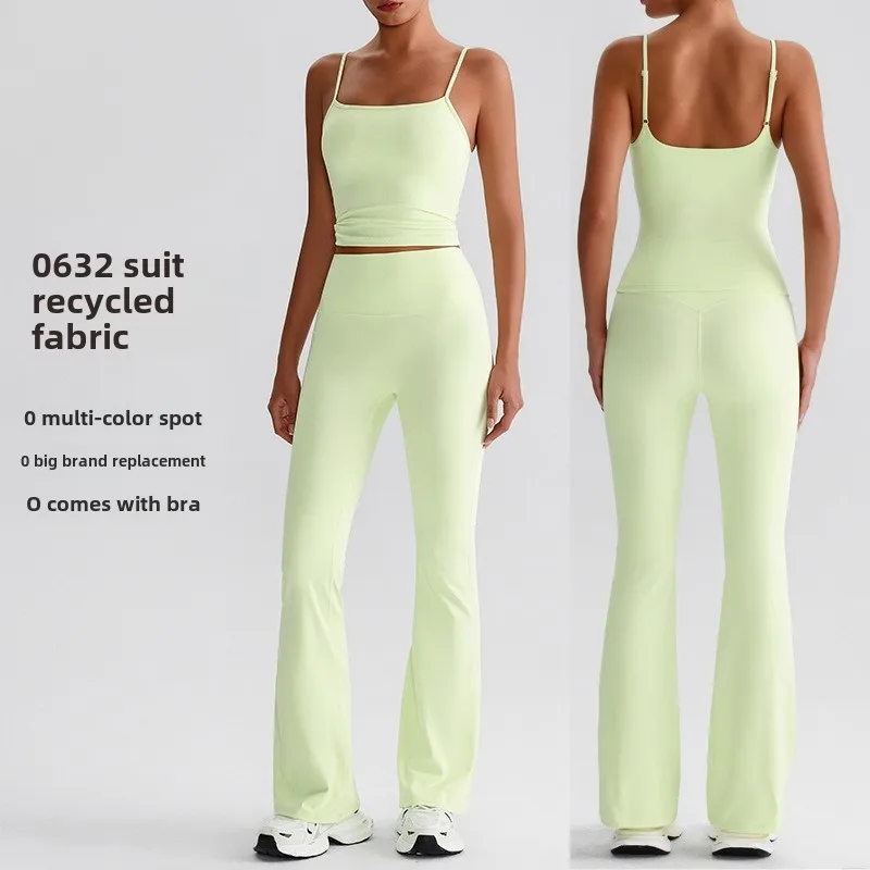 

2025 New Arrival Women's Sexy Yoga Clothes Set - High Sense Pilates Training Workout Outfit Running Exercise Vest Included