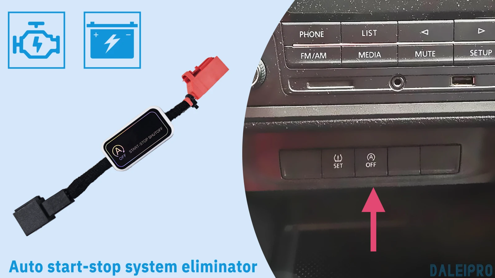 Für Volkswagen VW Caddy 2K 2015-2019 Automatische Stop Start Motor System Speicher Modul Abbrechen Auto Auto Start Stop schalter – Detail 3