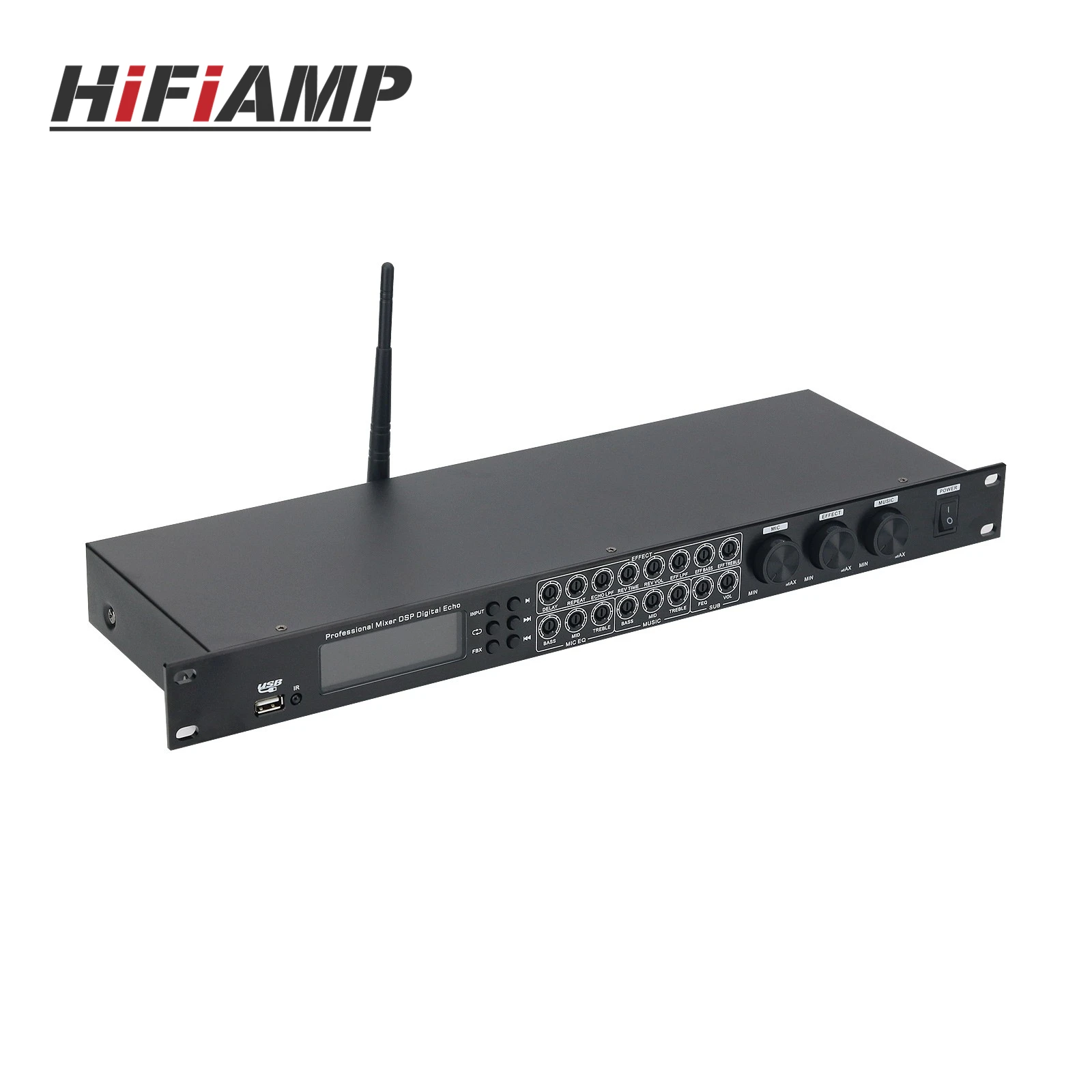HiFiAMP K8000 Professional Stage Performance Level Digital Effects Processor Bluetooth5.0 DSP Reverb Anti-whistle Audio Effector