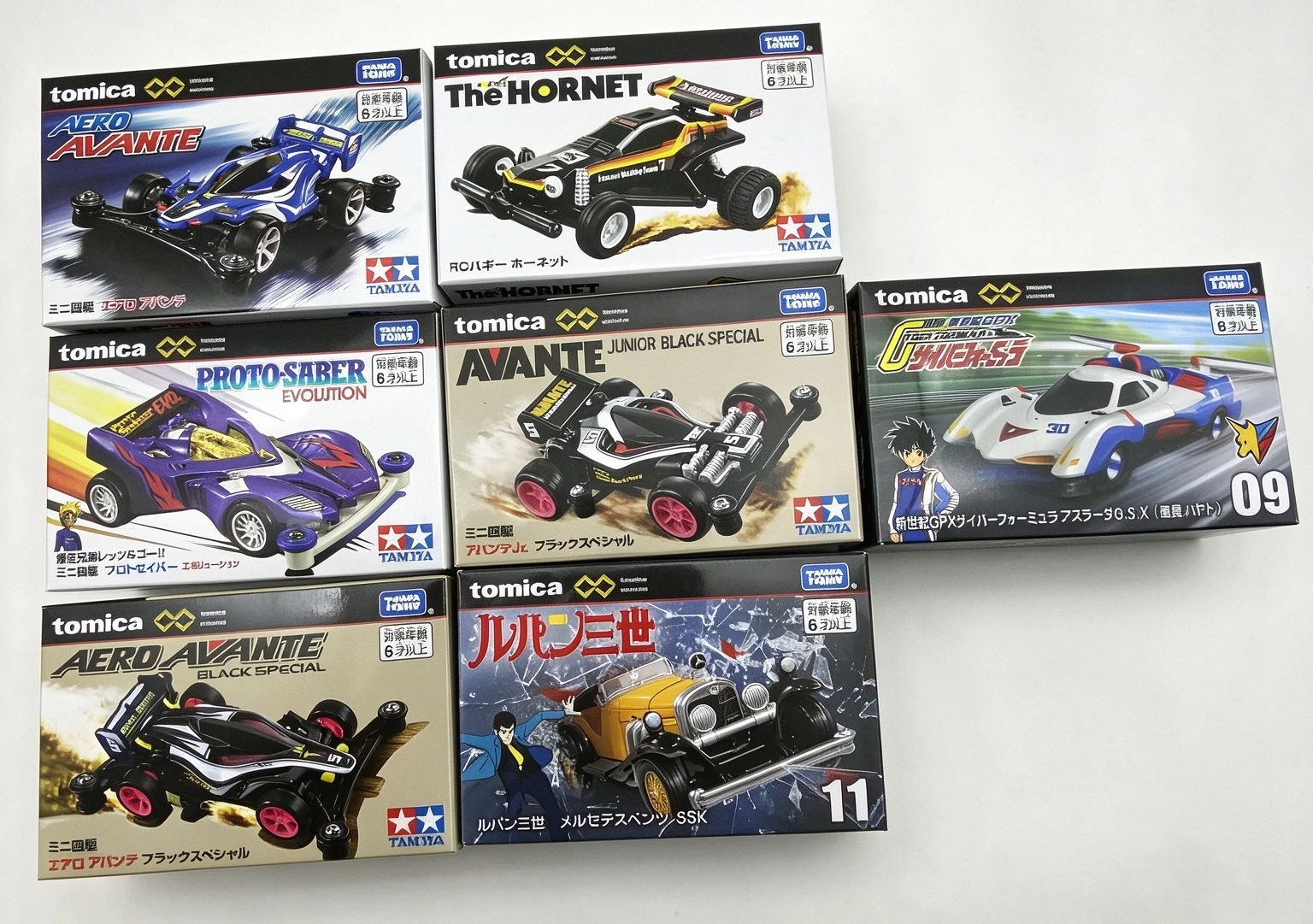 Tomica Premium Unlimited Tamiya Mini 4WD & Tesla Cybertruck Lamborghini Diecast Car Model Toy Collection Gift