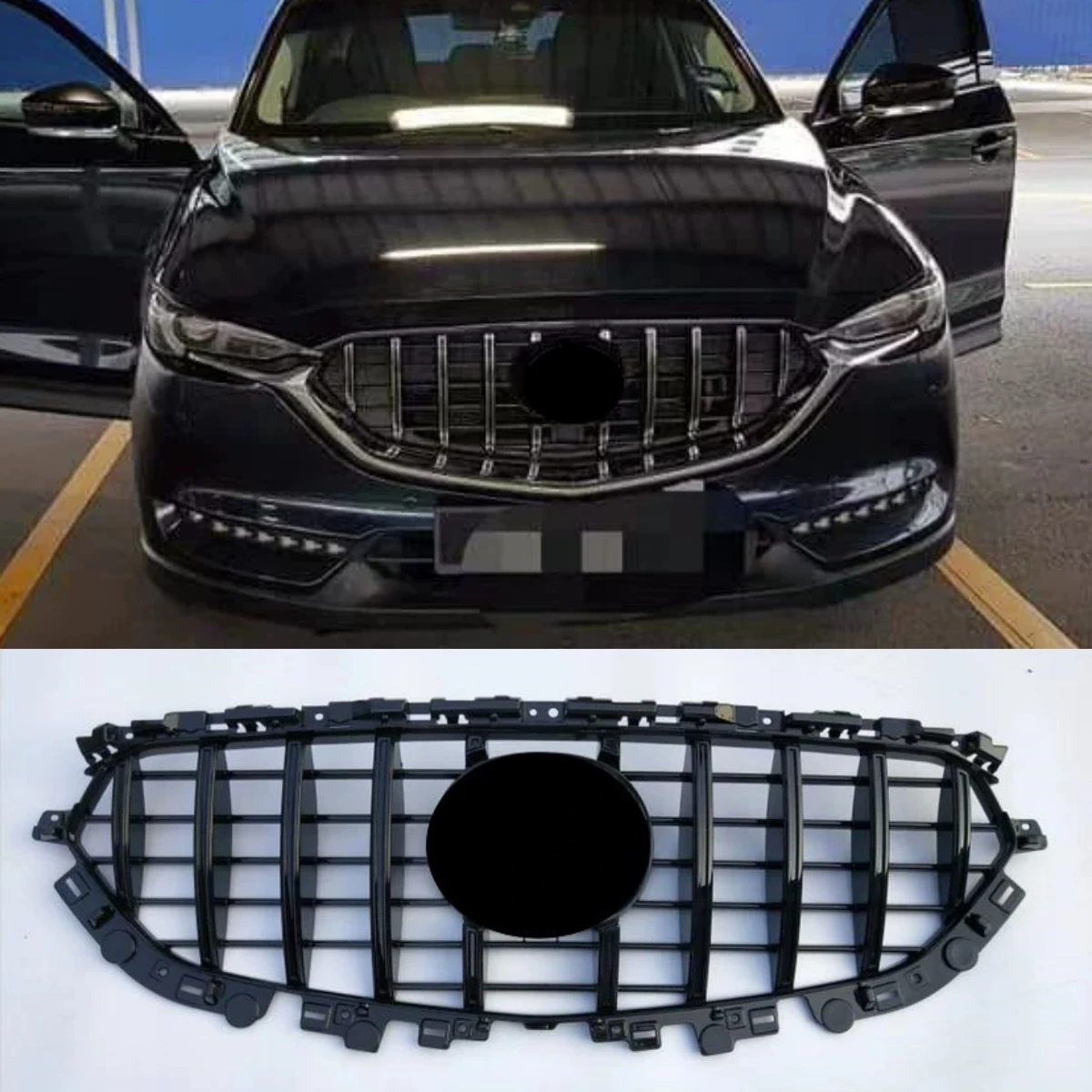 Rejilla de parachoques delantero para Mazda CX5 2da generación 2017-2020, rejilla modificada, kit de carrocería, accesorios para coche