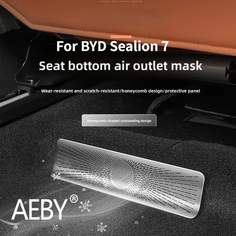 

AEBY For BYD Sealion 7 2024 Car Under Seat Vent Cover, Air Conditioning Outlet Protector, Anti-Dust Grille for Car Air Vent